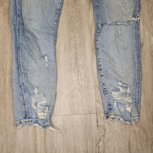 Agolde women's destressed high rise skinny jeans - Picture 4 of 12